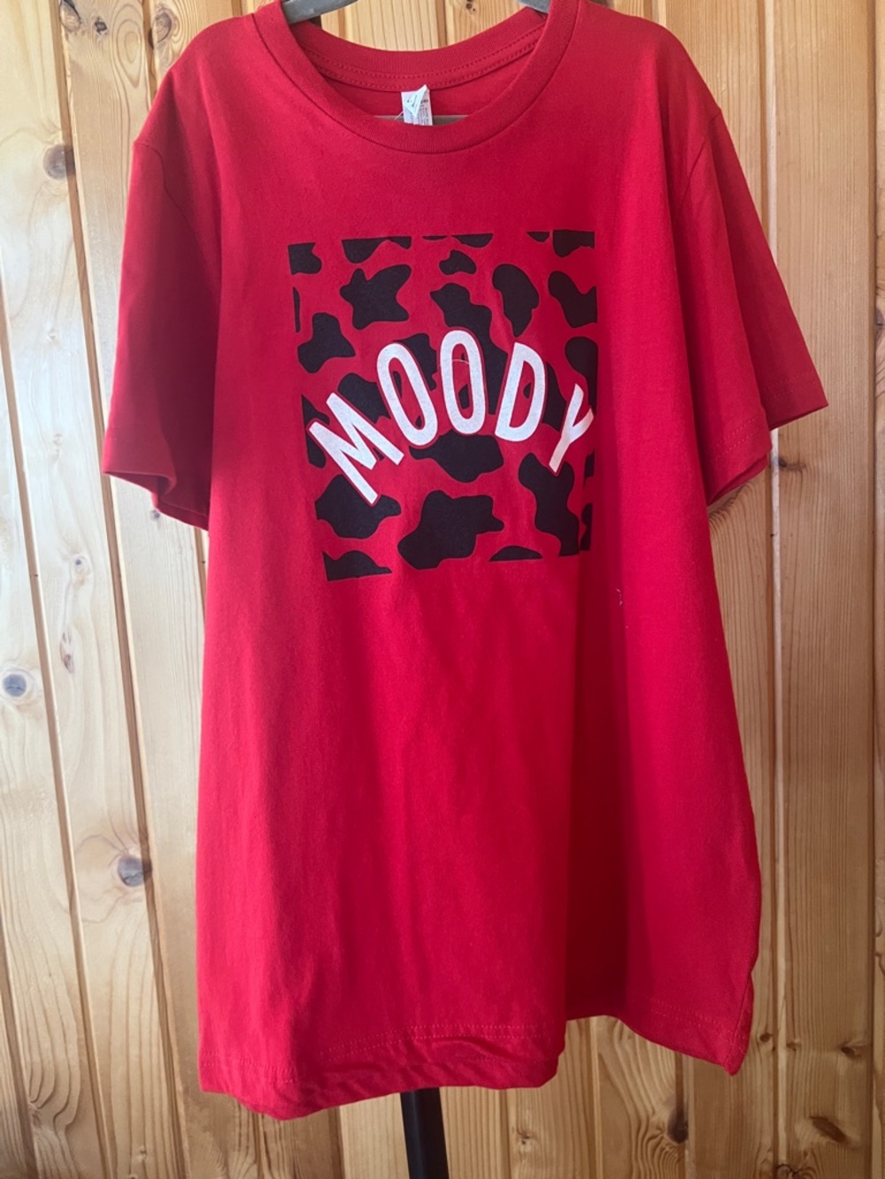 Kids Red 'Moody' Graphic Short Sleeve Tee
